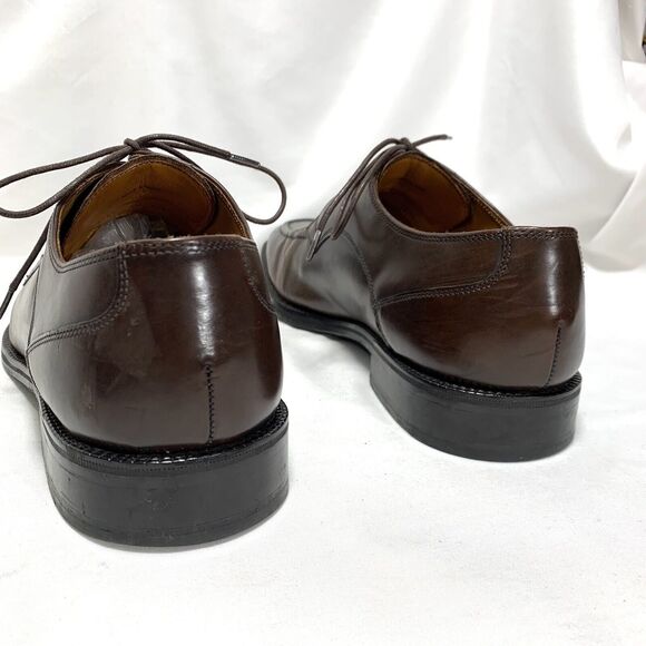 Cole Haan Dress Shoes Brown Eaton Apron Toe Derby Oxford Leather Men’s 11.5 - Picture 8 of 14